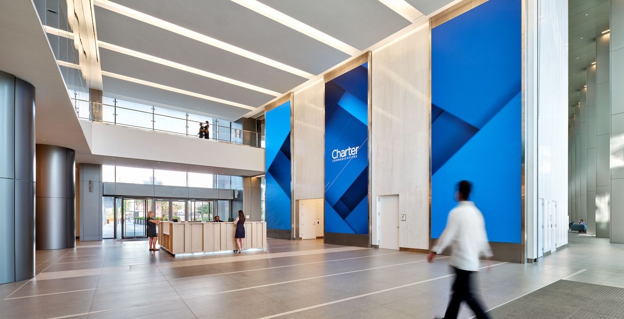 Lobby at Charter's Stamford Headquarters